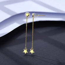 Cercei SHINY STARS din Argint 925, placați cu 3 straturi de Aur 14K - Bijuterii cu Farmec