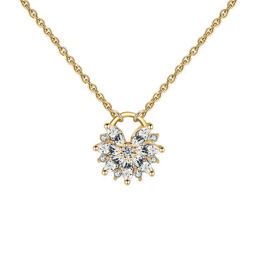 Colier SPARKLE din Argint 925 și Cristale Cubic Zirconia, placat cu 3 straturi de Aur 14K
